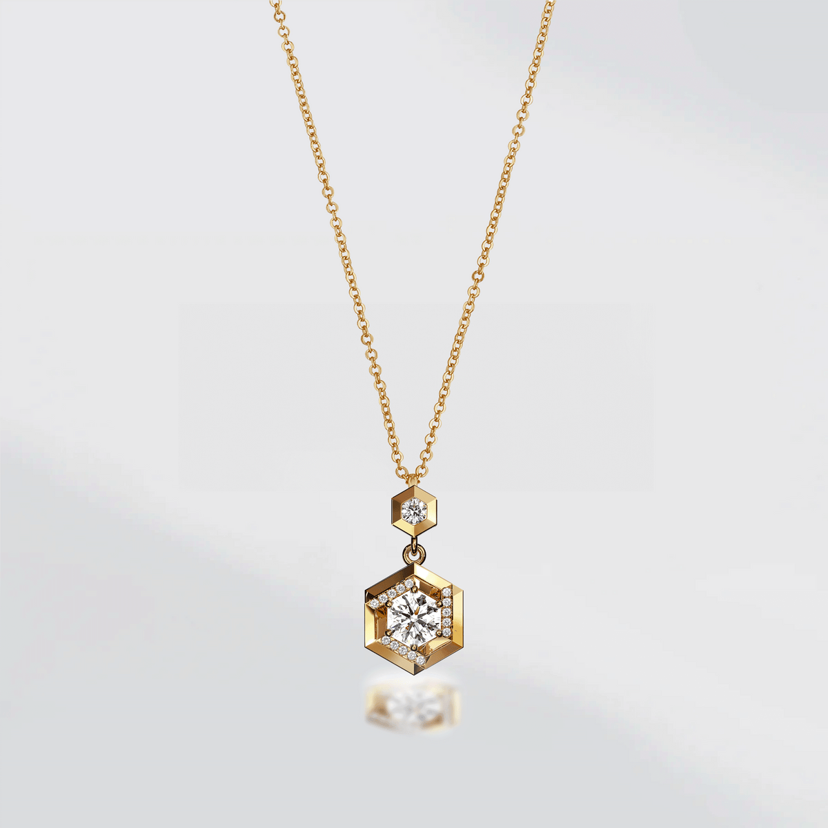 Discover Rose Necklace of Azuro | Diamond Rose Design Pendant For Women